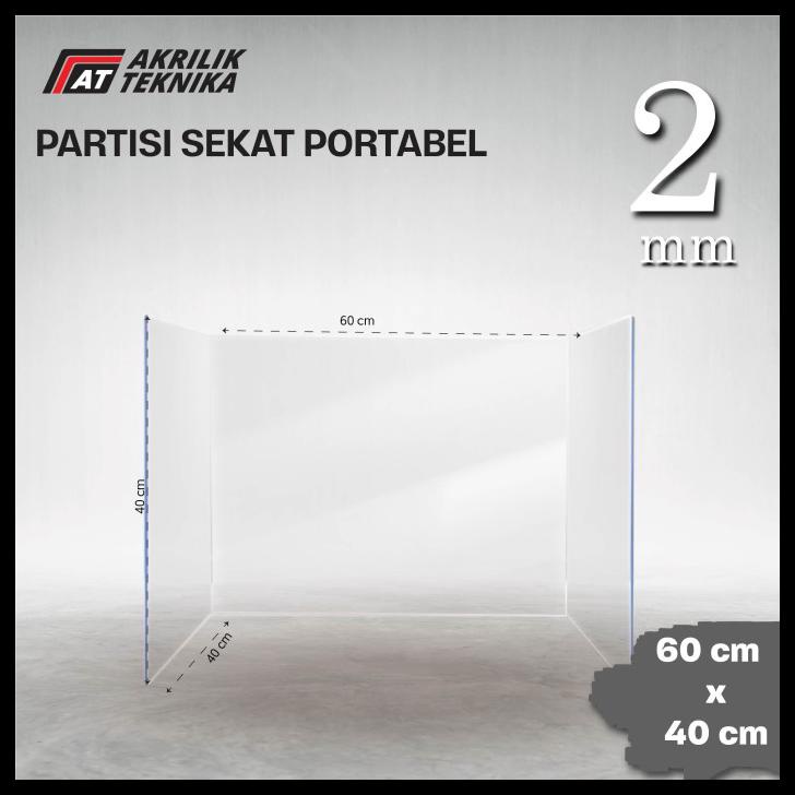 

Terbaru Partisi / Sekat / Pembatas Akrilik 3 Sisi Universal Portable