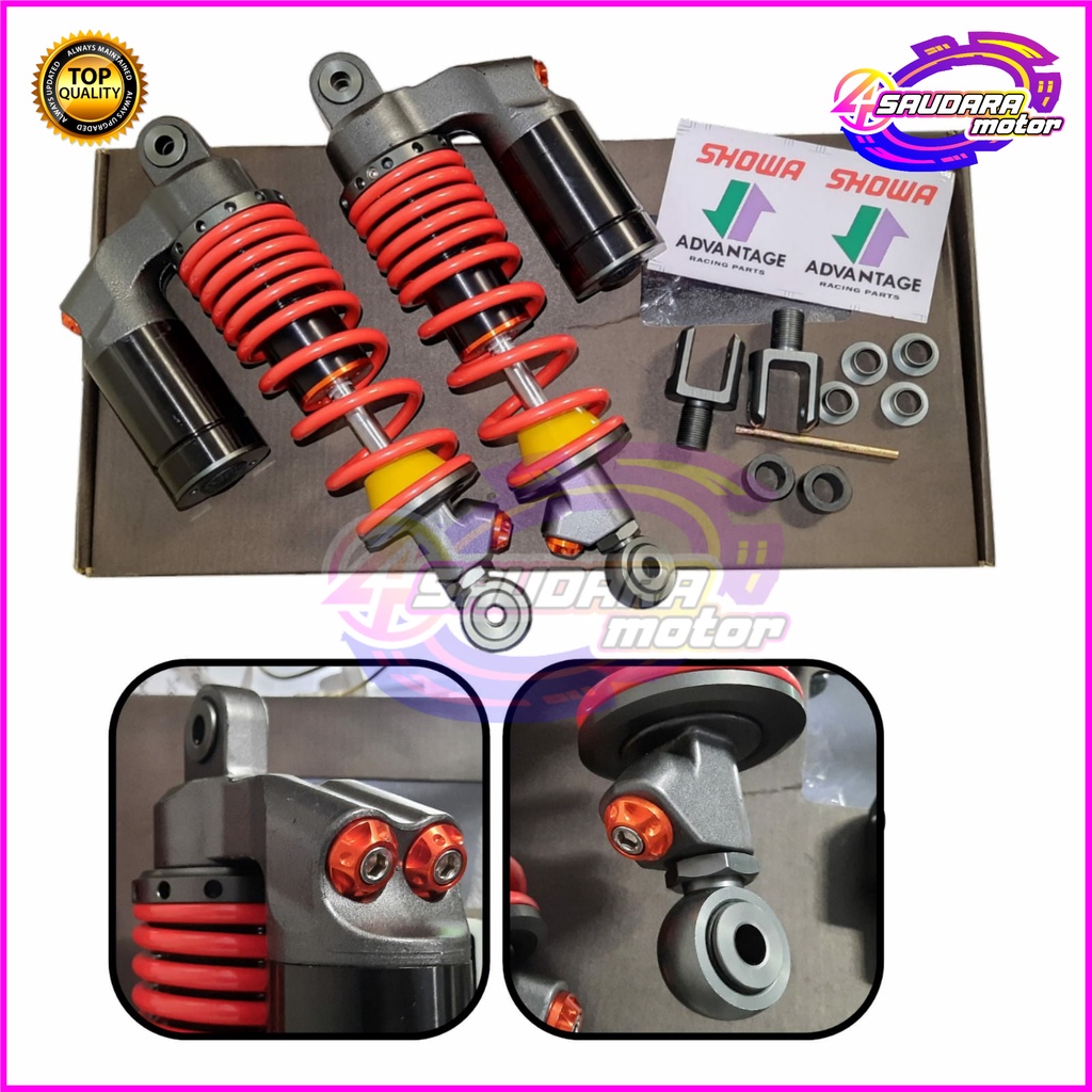 SHOCK SKOK SHOWA ADVANTAGE 280MM 320MM 340MM HITAM & MERAH MODEL WP