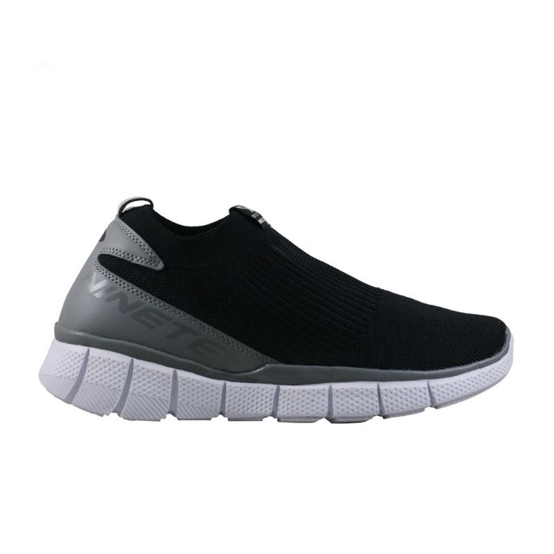 Sepatu Sneakers Slip On Pria 910 Nineten YUKA ACCEL HITAM [PROMO]