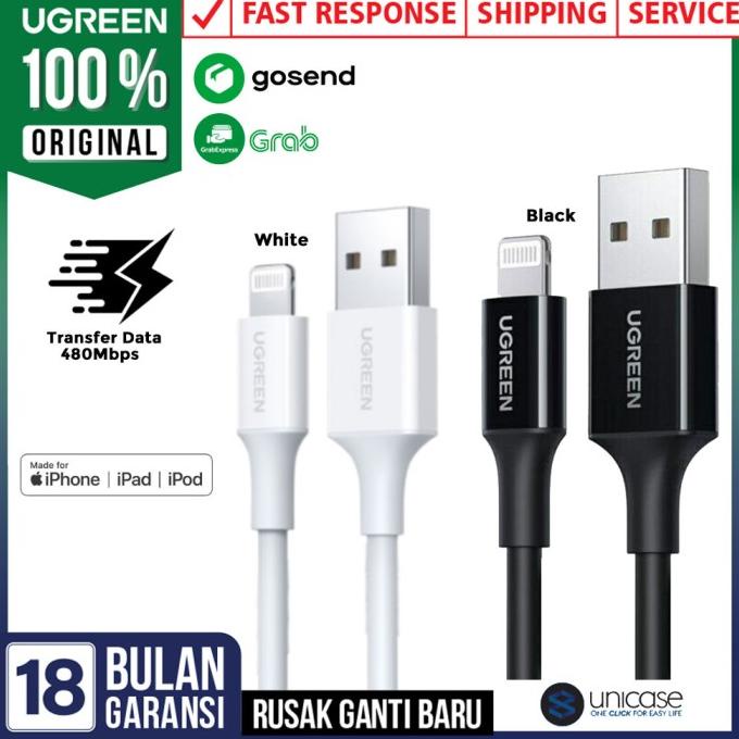 [COD] Cable Data USB A to iPhone Lightning MFI UGREEN US155 US291 Charging OBRAL Kode 43