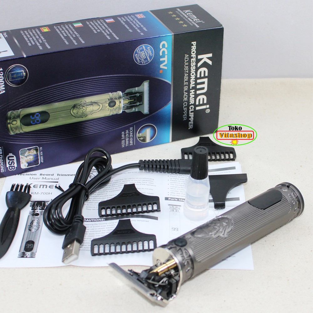 Kemei KM-700H Alat Cukur Rambut Hair Clipper Potong dan Pangkas Rambut Profesional