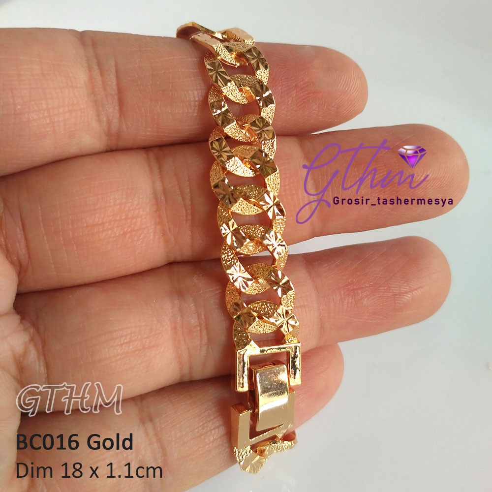 gelang tangan sisik naga ukir halus bc016 silver dan gold xuping lapis emas 18k perhiasan wanita