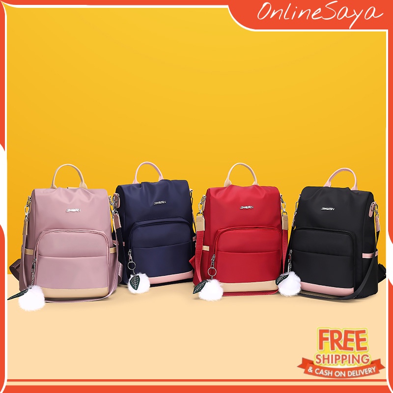 TAS RANSEL BACKPACK WANITA FASHION KOREA IMPORT 6800 -  POLYESTER ANTI AIR + MALING SEKOLAH KULIAH KERJA TERBARU