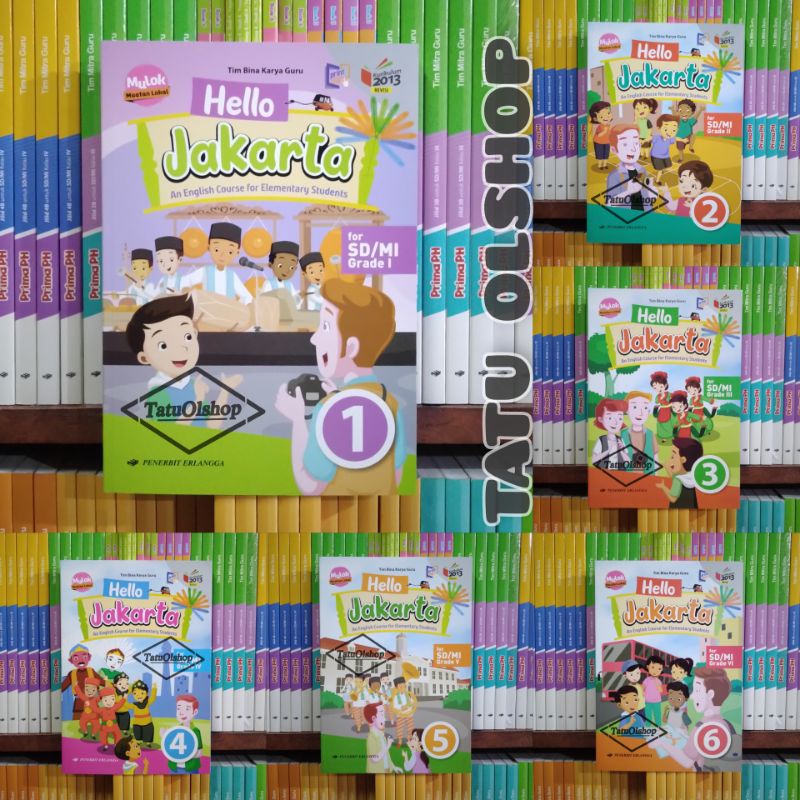 Buku Bahasa Inggris Mulok Hello Jakarta SD Kelas 1 2 3 4 5 6 Kurikulum 2013 Revisi Original