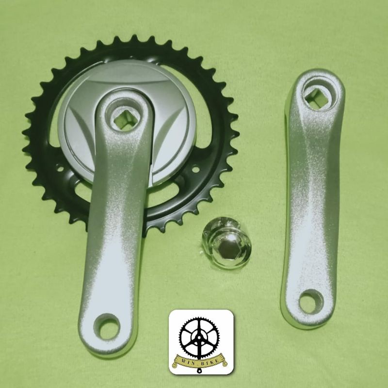 win_bike COD crank singel 36t Alloy panjang gagang 152 mm