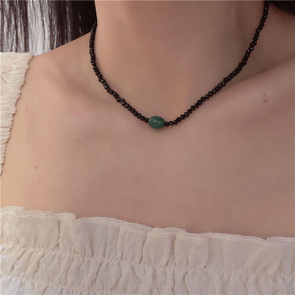 Needway   Kalung Trendi Keren Retro Hadiah Cincin Kerah Rantai Choker Gadis Wanita Rantai Klavikula