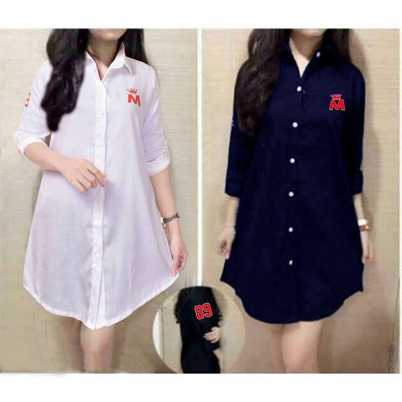 MOS RM KEMBOY ATASAN DRESS KEMEJA WANITA-4