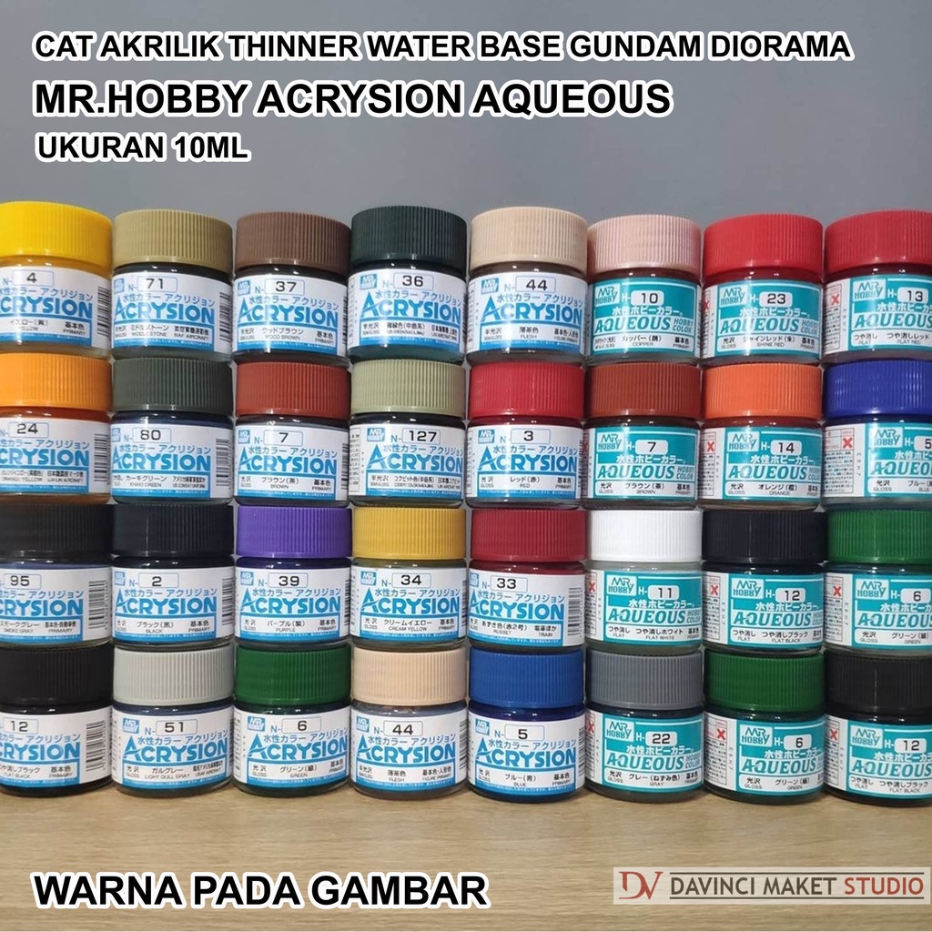 

Acrysion Aqueous Mr HOBBY Cat Gundam Diecast Miniatur Diorama - Cat Acrylic PVC ABS Thinnerbase Waterbase Basic Color 10ml