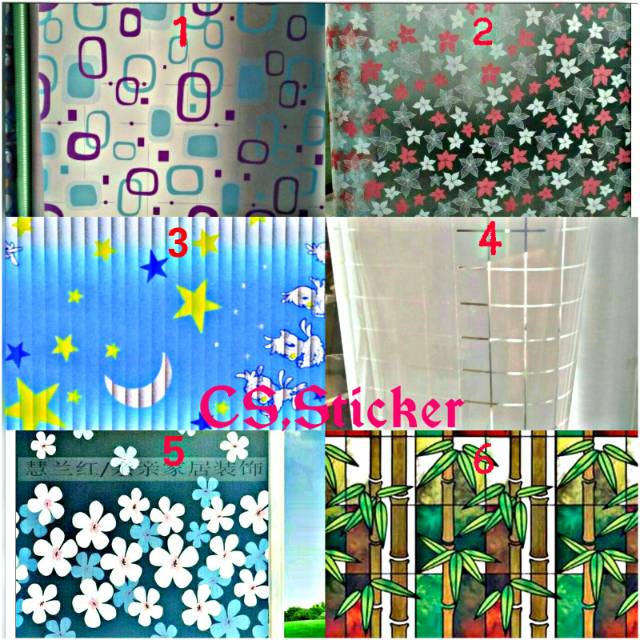 Stiker kaca motif/stiker kaca polos & kaca film/stiker kaca motif