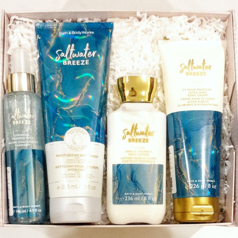 BBW SALTWATER BREEZE GIFT SET PAKET BATH &amp; BODY WORKS