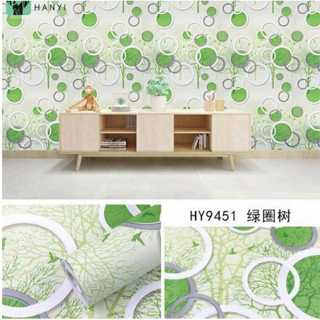 Wallpaper Motif Polkadot Hijau Panjang 8M