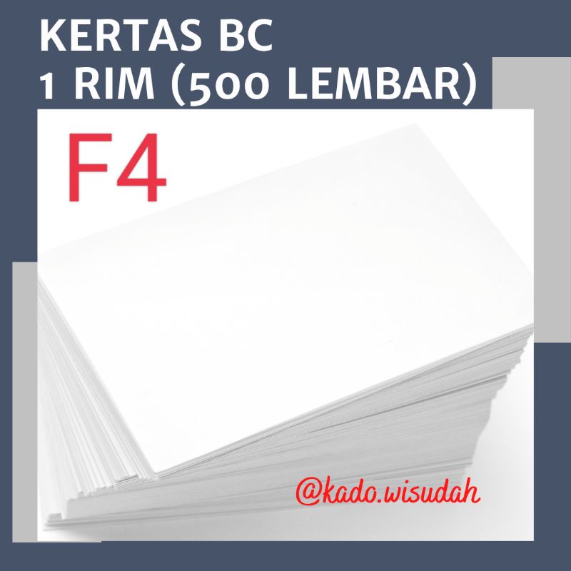 

Kertas BC/Tik/Manila 1 Rim F4