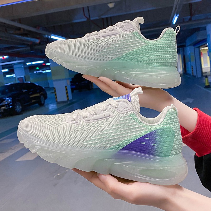 DENDEN.ID Sepatu Sneakers Wanita Reflektif Korea Olahraga DD1020