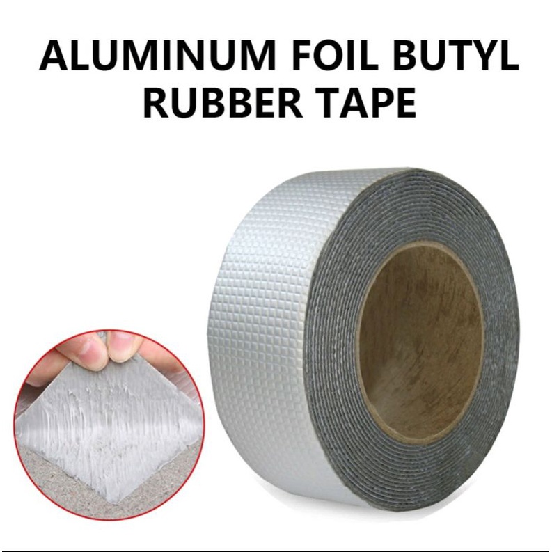 PROMO ] Lakban Anti Bocor Anti Air Tahan Panas Lakban Aluminium Foil Super Kuat Tambal Atap Lem