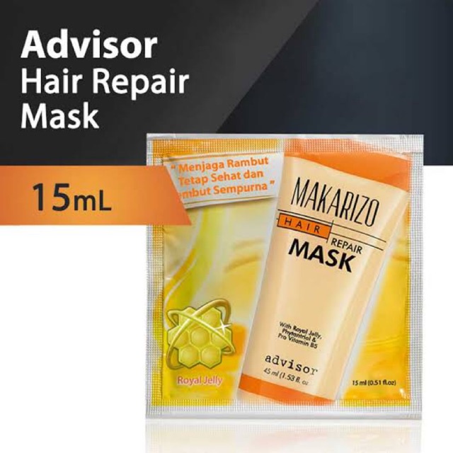 MAKARIZO Repair Hair Mask (BPOM) Sachet, Tube masker rambut rusak (Victoria)