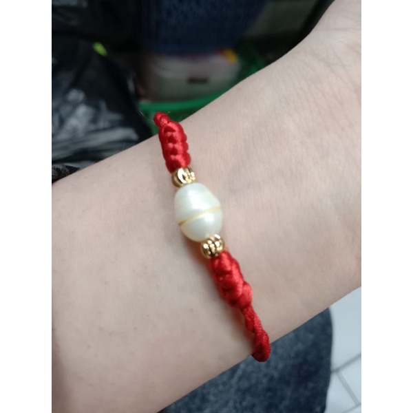 gelang tangan mutiara//gelang tangan lapis emas//gelang tangan tali serut