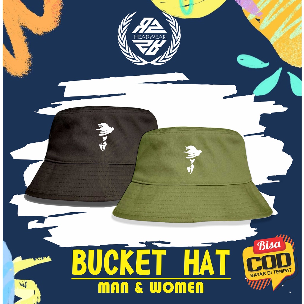 Topi Bucket Hat Pria Wanita Unisex Topi Kekinian Terbaru Topi One Piece Premium