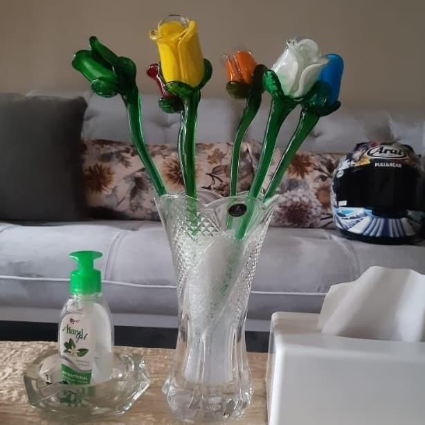 Best Seller Termurah Plant | Bunga Mawar Kuncup Kristal/ Bunga Mawar Kristal/ Bunga Buket Kristal