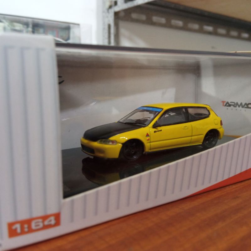 Tarmac works honda civic eg6 estilo kuning spoon 1:64
