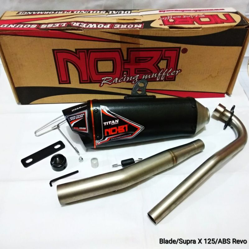 Knalpot Nob1 Blade / Revo Absolute / Supra X 125 Lama - Nob1 Titan Hitam