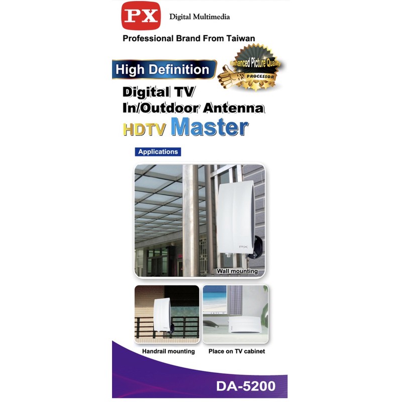 PX DA 5200 ANTENA TV LED booster Digital Indoor/outdoor Luar/ dalam ruangan praktis murah bagus