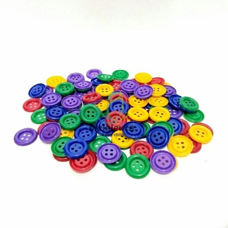 Kancing Jumbo 3.5 cm / Mainan Edukasi Kancing / Sortir Warna / Kancing Konektor / kancing besar kanc
