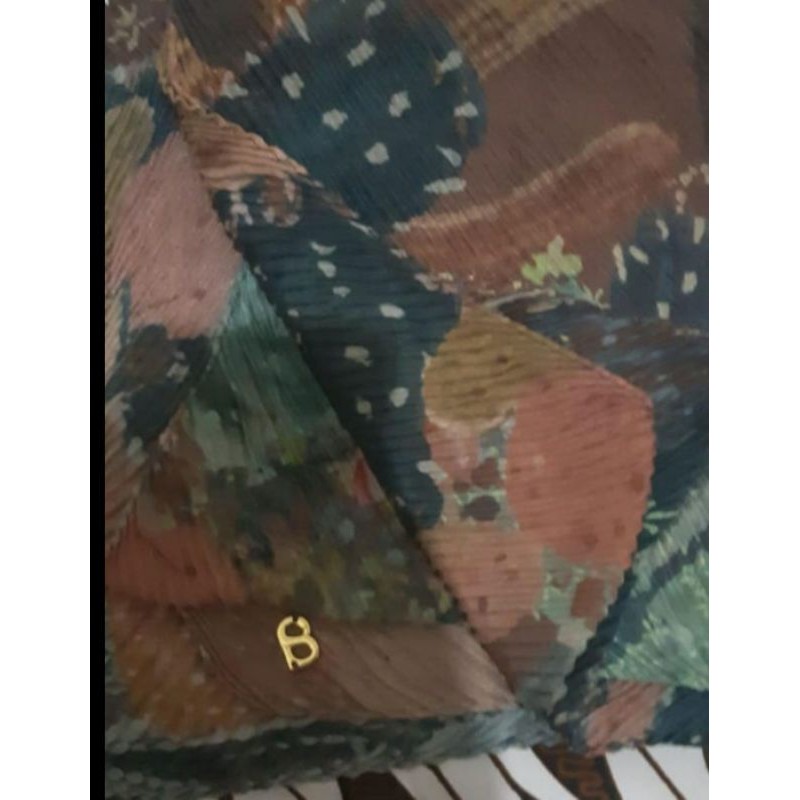 Preloved buttonscarves opuntia pleated : russet