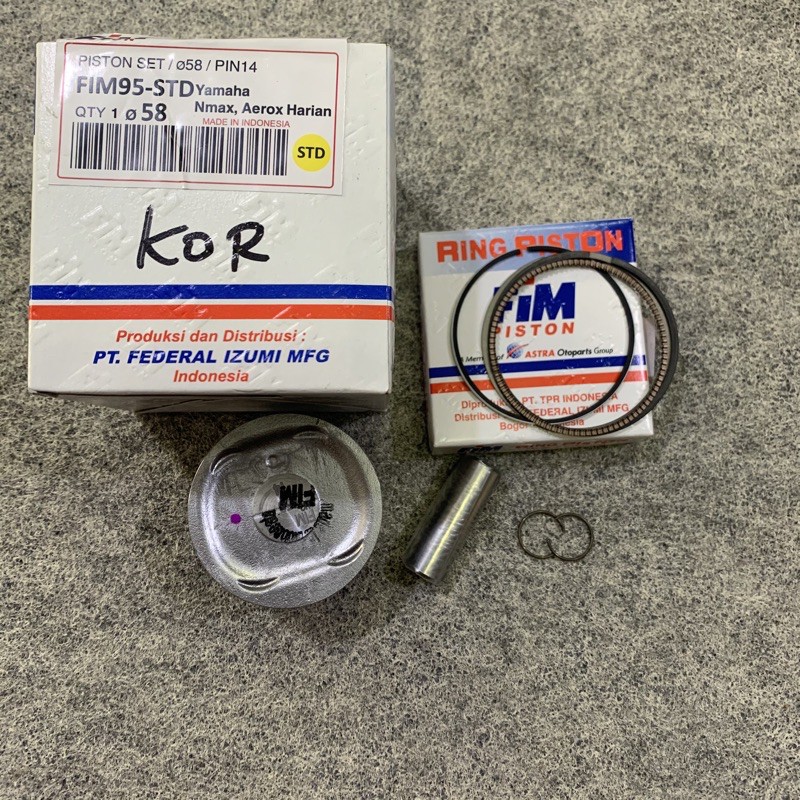 PISTON KIT / SEHER FIM 95 OS STD 50 100 150 YAMAHA NMAX AEROX 155