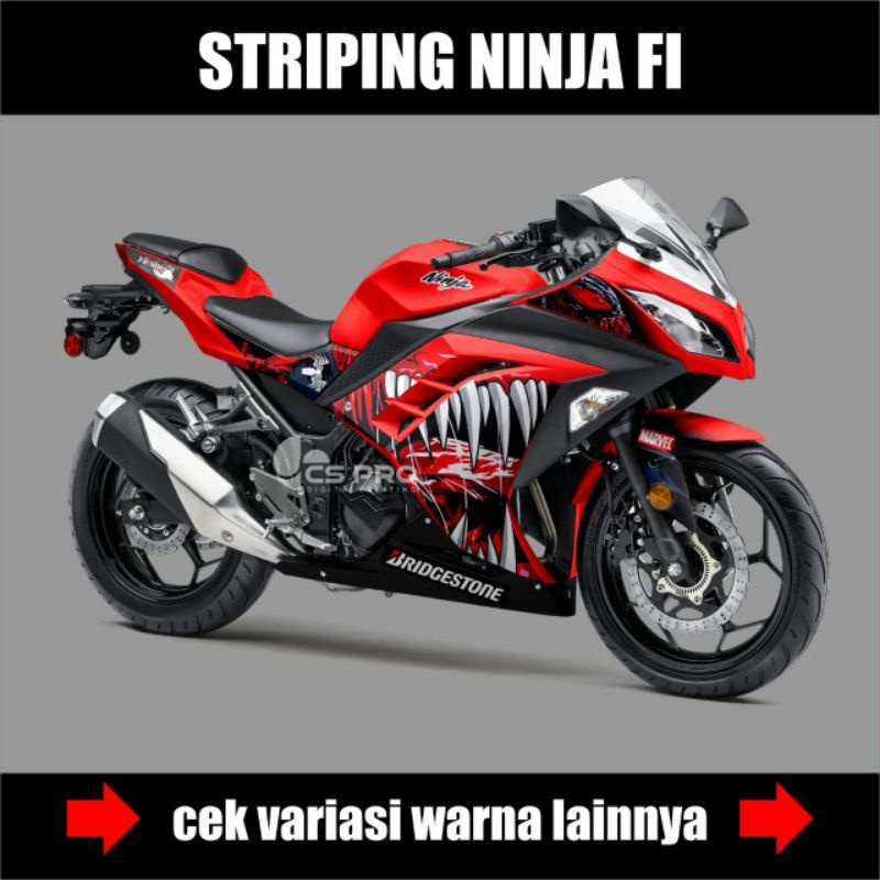 DECAL STRIPING MOTOR NINJA 250 FI OLD VENOM / STIKER LISS BODY VARIASI KAWASAKI NINJA FI 250 OLD / D