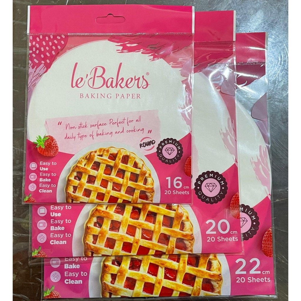 Le Bakers Baking Paper Round - Bulat isi 20lembar !!