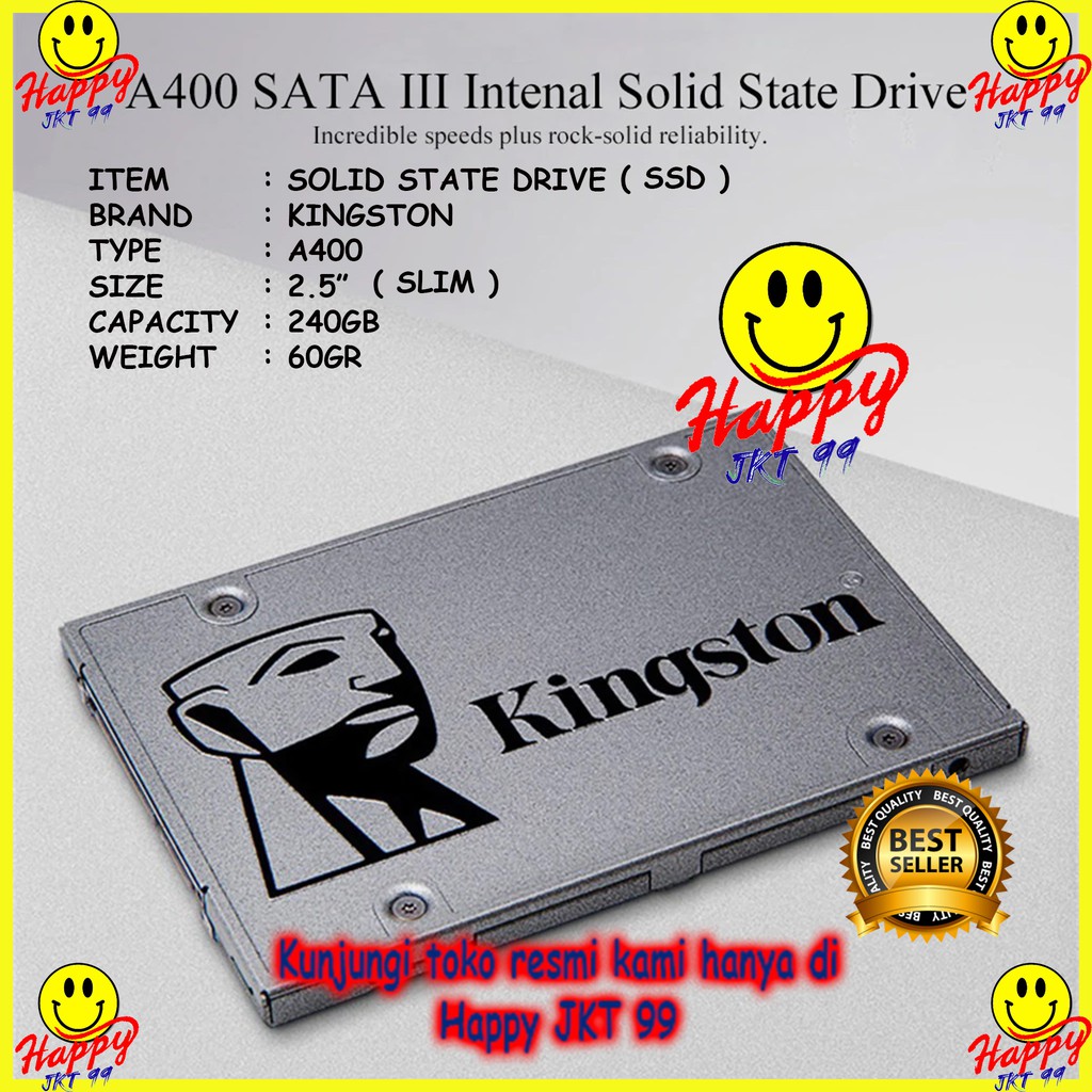 [ HAPPY JKT 99 ] SSD KINGSTON A400 240GB SATA 2.5&quot; ORIGINAL