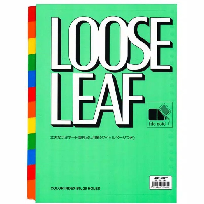 

Hari Ini Index File Note Pembatas Loose Leaf Joy Art B5 12 Warna Hemat