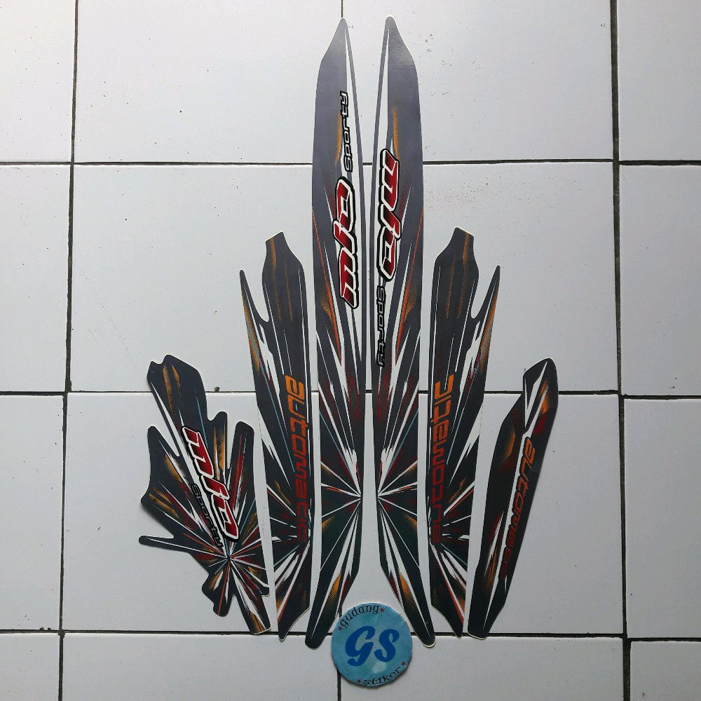 Variasi striping motor mio sporty 2008 darksilver