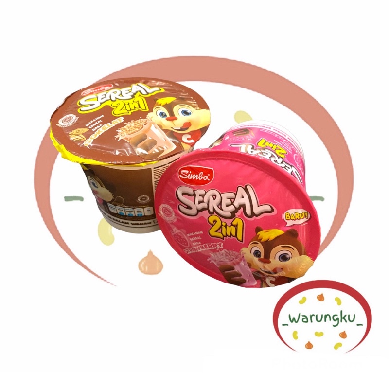 Simba Sereal 22gr Cup Cereal Instant Coklat Stroberi