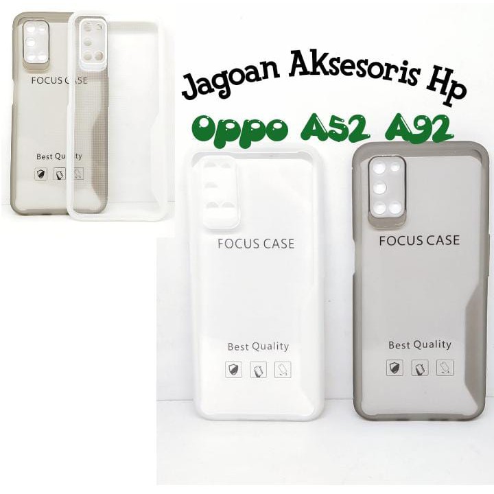 Soft Crystal Case Oppo A52 A92 6.5 inchi FACE FOCUS Transparan Softshell Focus Case