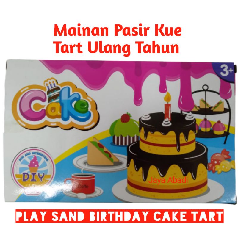 SH 155 - Mainan Pasir Roti Tart Ulang Tahun / Play Sand Birthday Party Cake Tart SH155