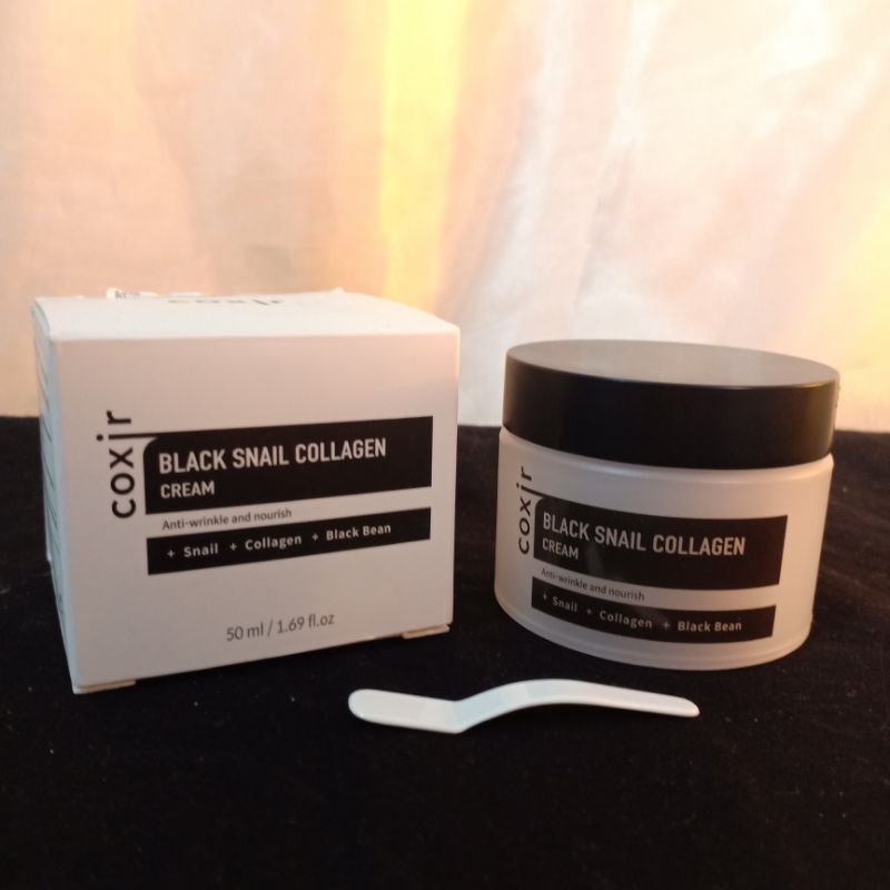 COXIR BLACK SNAIL COLLAGEN CREAM (50 ml) + spatula