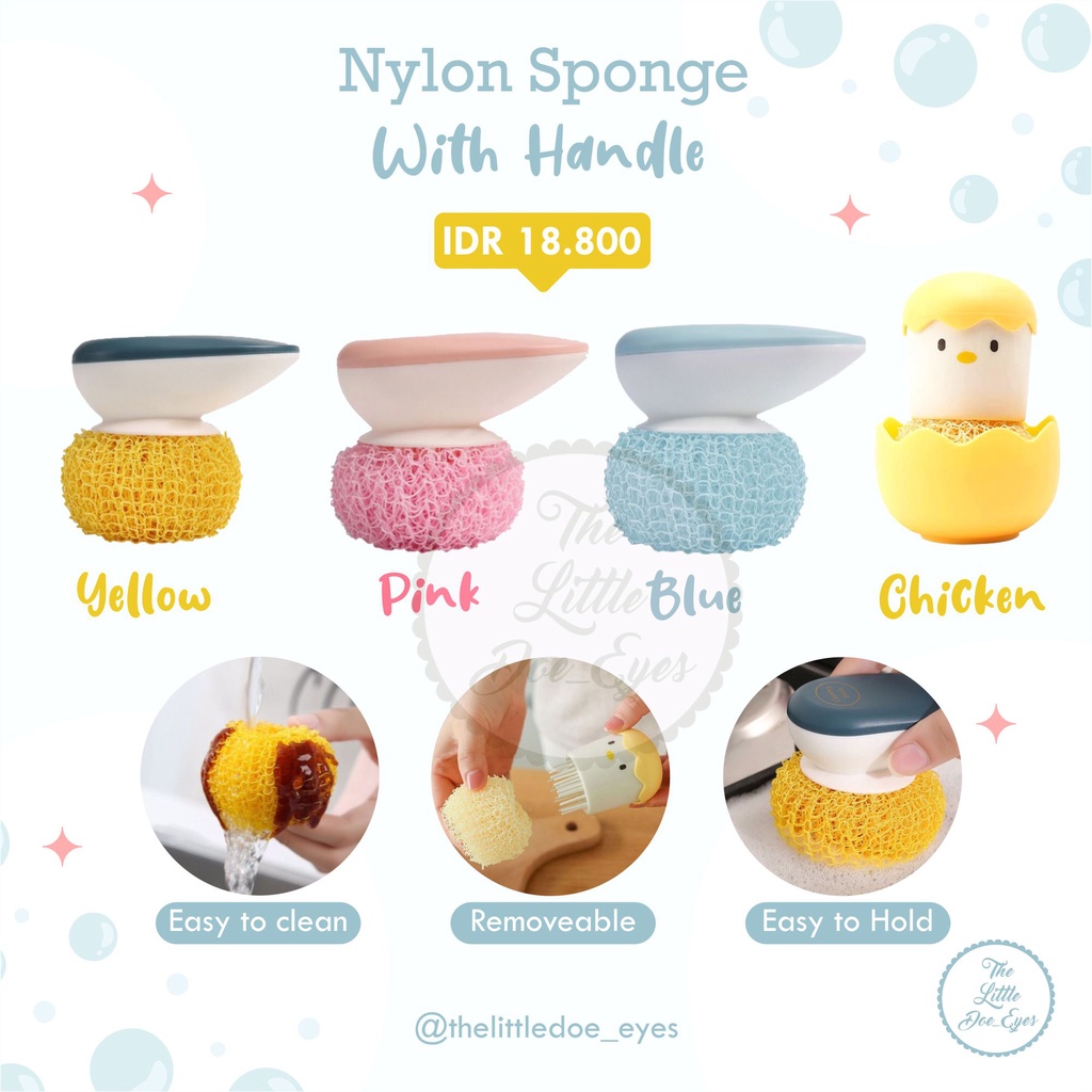 Kitchen Cleaning Tools  (Sponge/ Sabut Kawat/ Sabut Nylon, Magic Sponge Pembersih piring/ wajan)