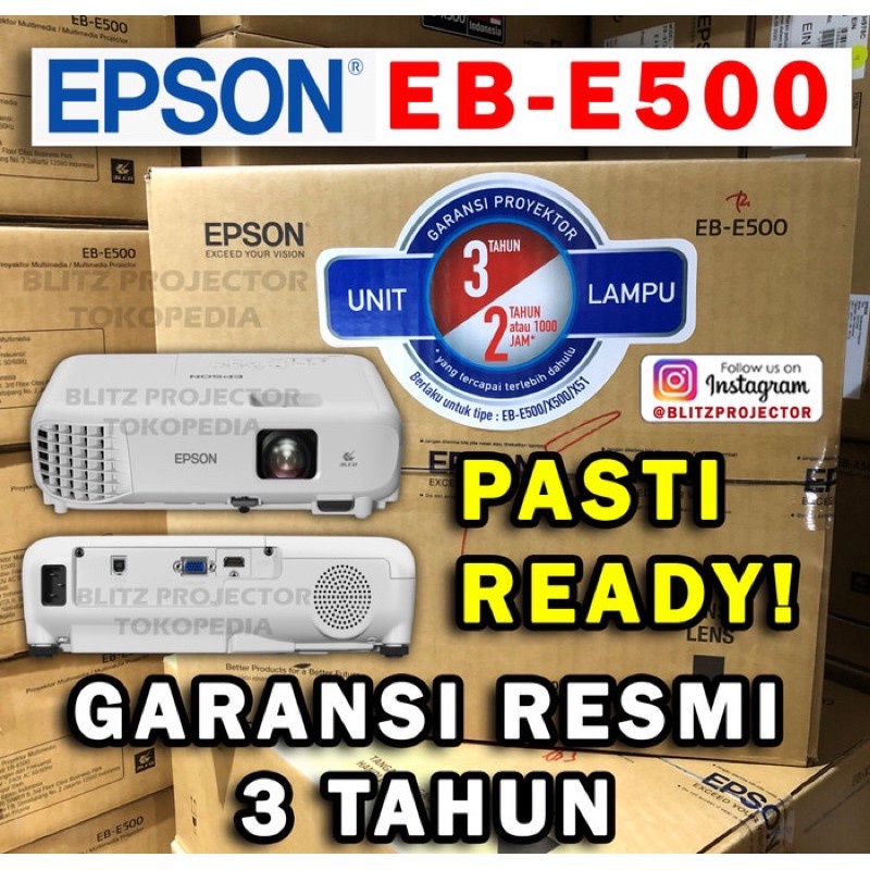 Proyektor - Projektor - Epson EB - E500 - XGA 3300 LUMENS