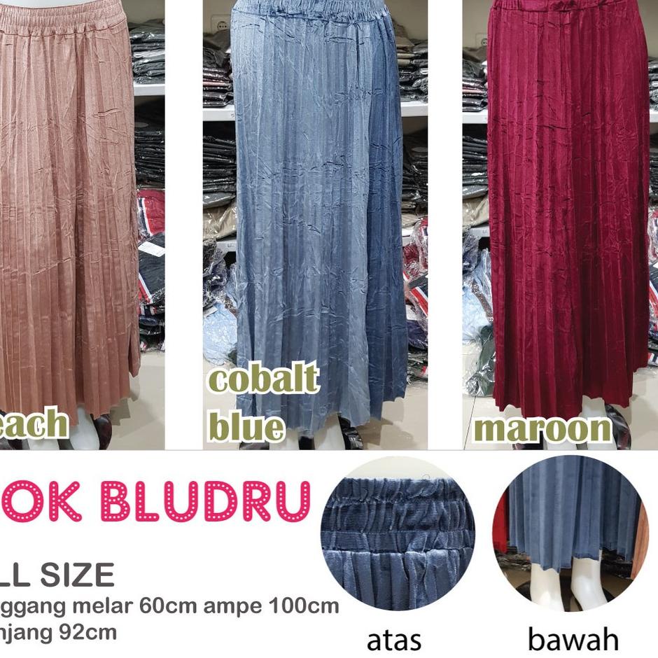 ✯ Rok Bludru Jumbo Wanita / Rok jumbo wanita / Rok velvet bludru / Rok plisket Jumbo wanita ⅍