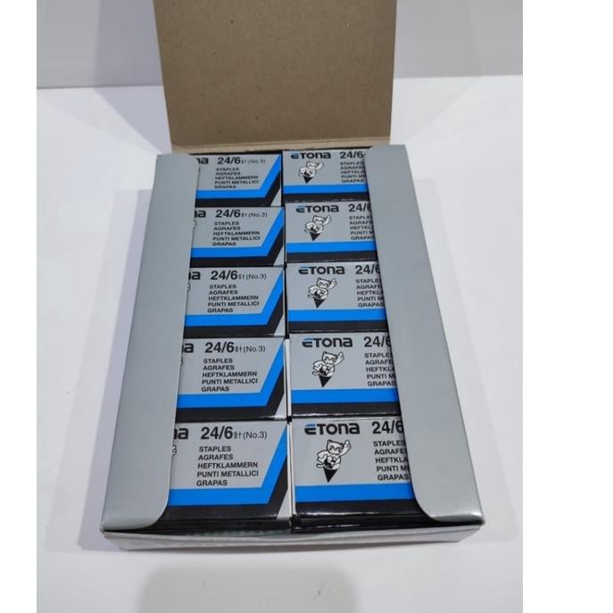 

Hot Sale - 20 box STAPLES ETONA STAPLES no 3. ORI Produk Lokal, garansi seumur hidup!