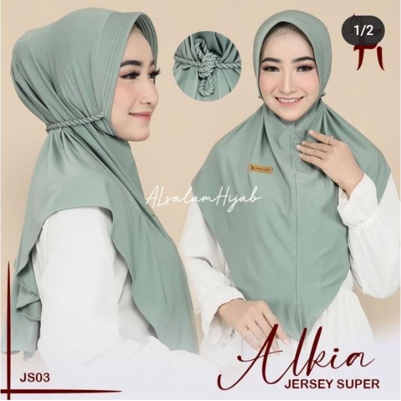 Bergo Alkia / Bergo tali kepang / Simple pet