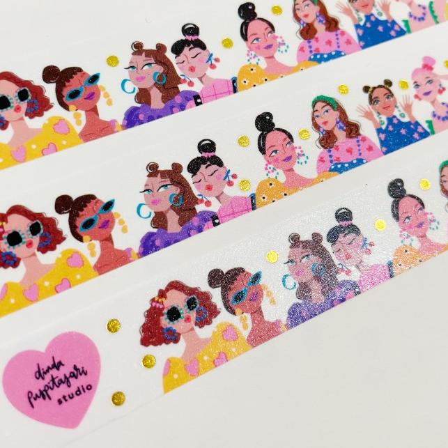 

❋ Girl Gang Washi Tape (with Foil Gold) ☇