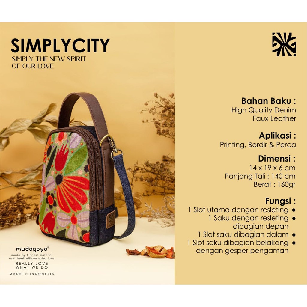 Tas Selempang Cantik MUDAGAYA NEW SIMPLYCITY (ETHICA MATARAM)