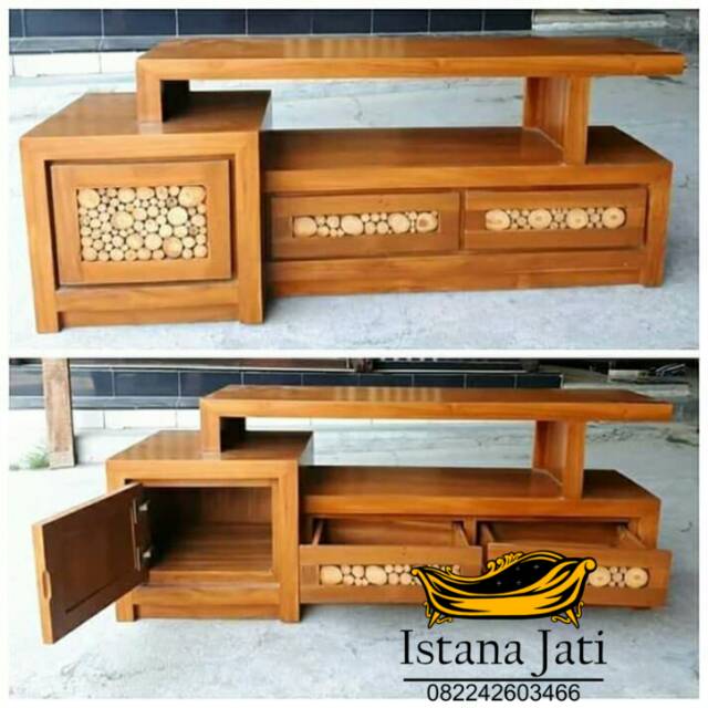 Bufet tv koin minimalis/kursi makan minimalis jati/lemari hias minimalis/figura kaca modern/nakas