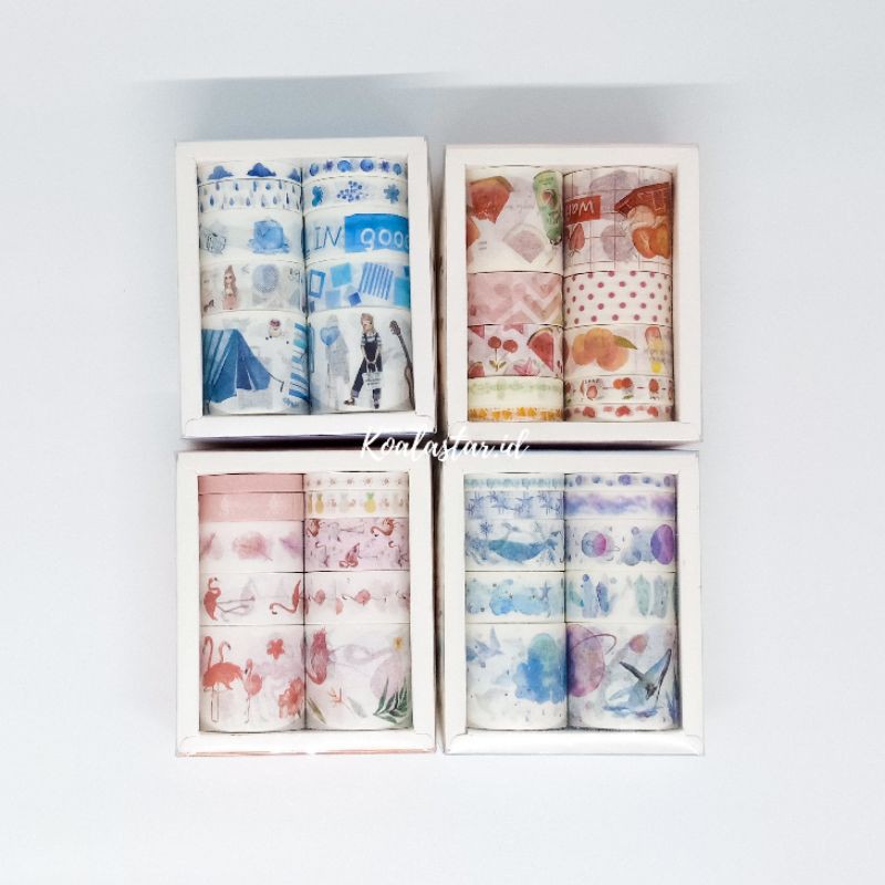 

10 Pcs / Set Washi Tape Lovable Cute and Aesthetic untuk Scrapbook Journal Diary Planner