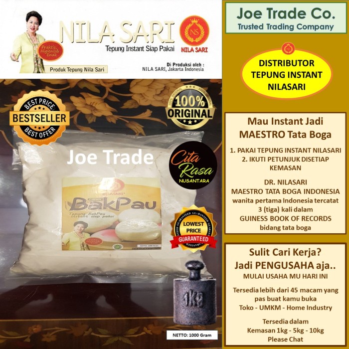 

MURAH Tepung Bakpau Bakpao Bapao 1kg Tepung Instant Premix Nilasari