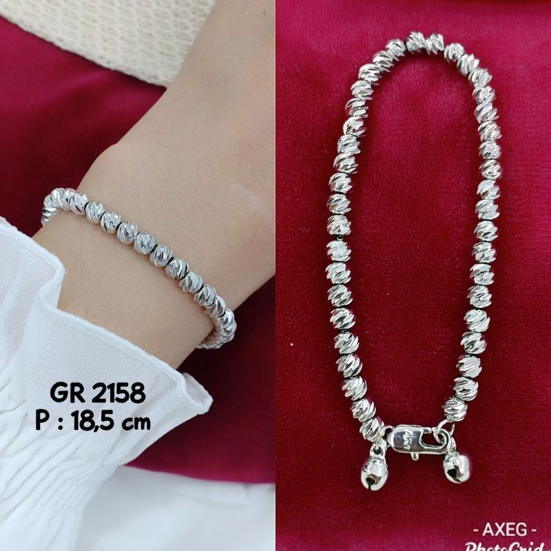 Gelang Tangan Rantai Biji lada ulir cantik fashion premium elegant lapis emas