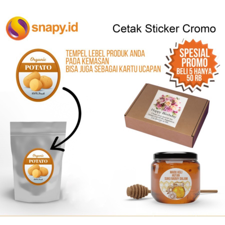 

Snapy - Cetak Sticker/Stiker Cromo A3+