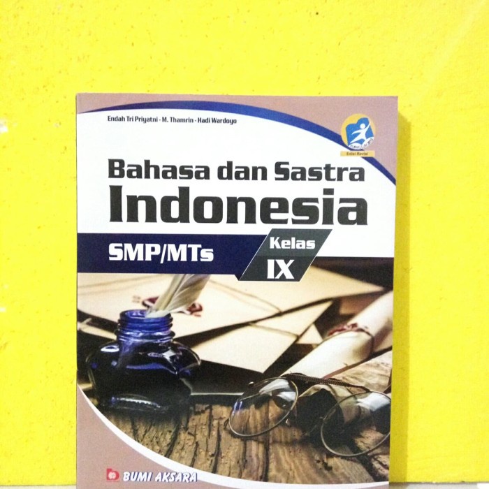 Jual BUKU BAHASA DAN SASTRA INDONESIA SMP KLS IX KUR - 13 EDISI REVISI ...